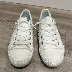 Women's Blowfish White Distressed Sneakers Size 8.5